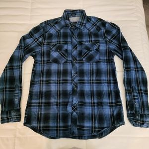 American Eagle Vintage Fit Plaid Button Down